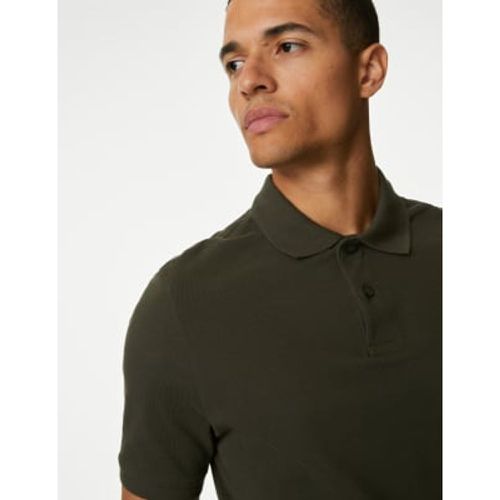 Mens Pure Cotton Pique Regular Fit Polo Shirt - - M&S Collection - Modalova