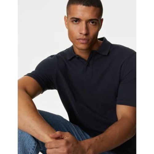 Mens Pure Cotton Pique Regular Fit Polo Shirt - - M&S Collection - Modalova