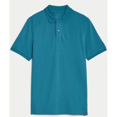 Mens Pure Cotton Pique Regular Fit Polo Shirt - - M&S Collection - Modalova