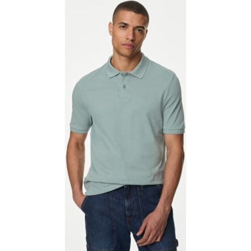 Mens Pure Cotton Pique Regular Fit Polo Shirt - - M&S Collection - Modalova