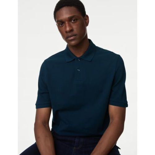 Mens Pure Cotton Pique Regular Fit Polo Shirt - - M&S Collection - Modalova