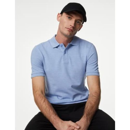 Mens Slim Fit Pure Cotton Pique Polo Shirt - - M&S Collection - Modalova