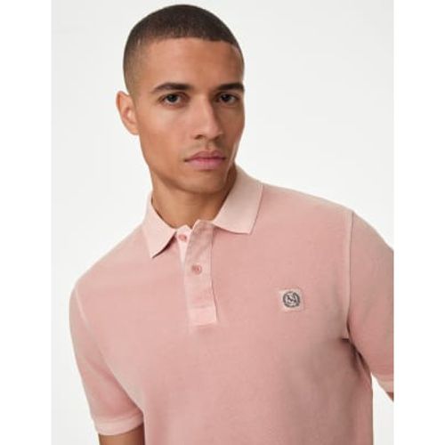 Mens Pure Cotton Polo Shirt - - M&S Collection - Modalova