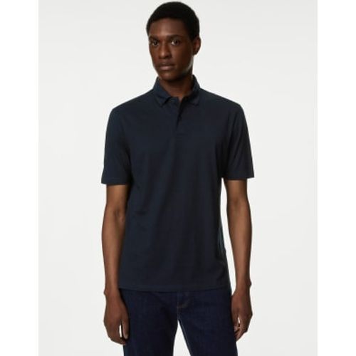 Mens Pure Cotton Jersey Polo Shirt - - M&S Collection - Modalova