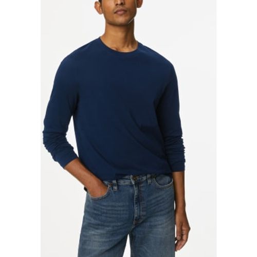 Mens Pure Cotton Long Sleeve T-Shirt - - M&S Collection - Modalova