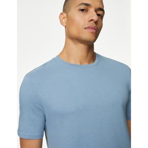 Mens Slim Fit Pure Cotton Crew Neck T-Shirt - - M&S Collection - Modalova