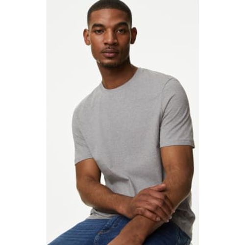 Mens Slim Fit Pure Cotton Crew Neck T-Shirt - - M&S Collection - Modalova