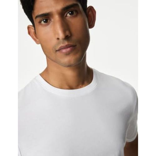 Mens Slim Fit Pure Cotton Crew Neck T-Shirt - - M&S Collection - Modalova