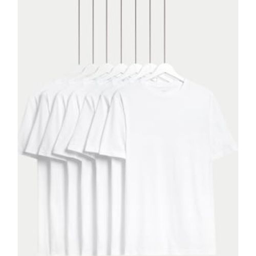 Mens 7pk Pure Cotton Crew Neck T-Shirts - - M&S Collection - Modalova