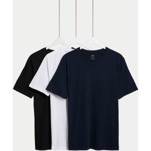 Mens 3pk Pure Cotton Crew Neck T-Shirts - - M&S Collection - Modalova