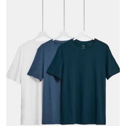 Mens 3pk Pure Cotton Crew Neck T-Shirts - - M&S Collection - Modalova