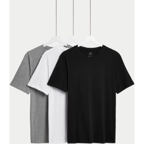 Mens 3pk Pure Cotton Crew Neck T-Shirts - - M&S Collection - Modalova