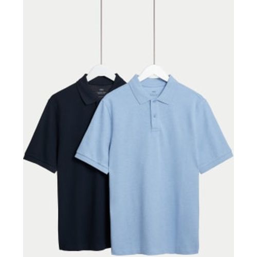 Mens 2 Pack Pure Cotton Polo Shirts - - M&S Collection - Modalova