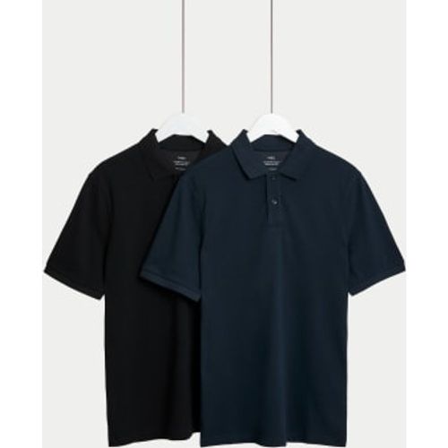 Mens 2 Pack Pure Cotton Polo Shirts - - M&S Collection - Modalova