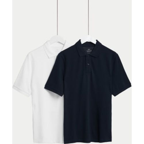 Mens 2 Pack Pure Cotton Polo Shirts - - M&S Collection - Modalova