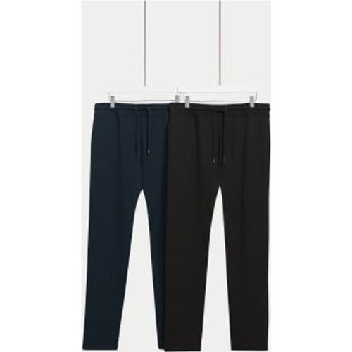 Mens 2pk Cotton Rich Straight Leg Joggers - - M&S Collection - Modalova