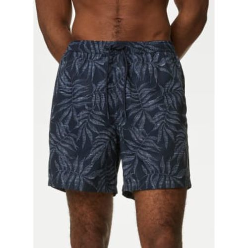 Mens Quick Dry Palm Print Swim Shorts - - M&S Collection - Modalova