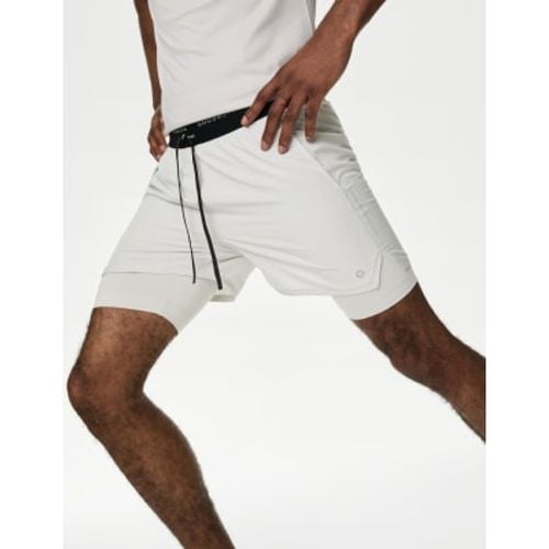 Mens Layered Sport Shorts - - Goodmove - Modalova