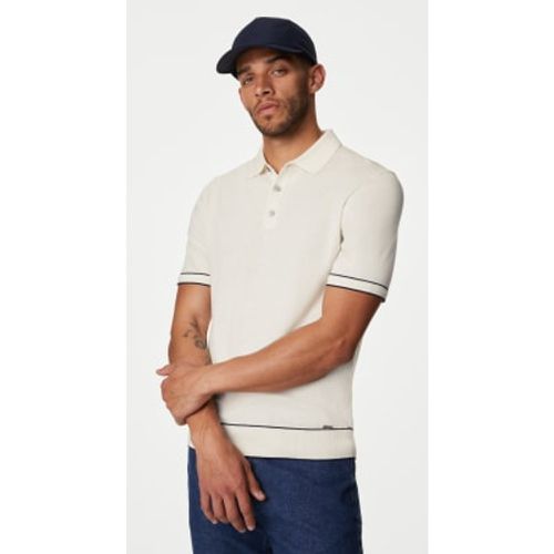 Mens Silk Cotton Knitted Polo Shirt - - Autograph - Modalova