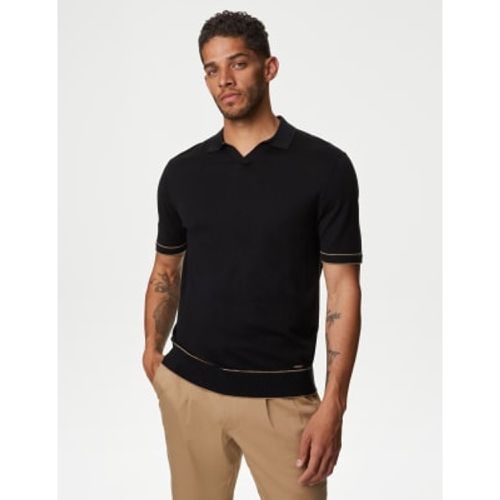 Mens Silk Cotton Knitted Polo Shirt - - Autograph - Modalova