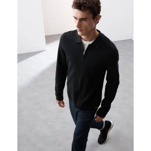 Mens Cotton Rich Knitted Polo Shirt - - Autograph - Modalova