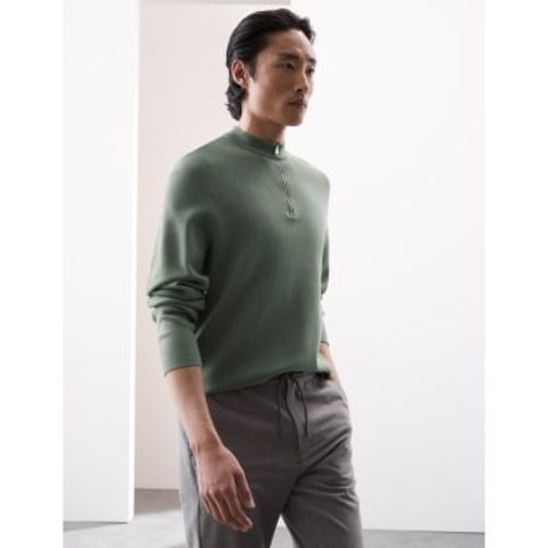 Mens Half Zip Mock Neck Jumper - Autograph - Modalova