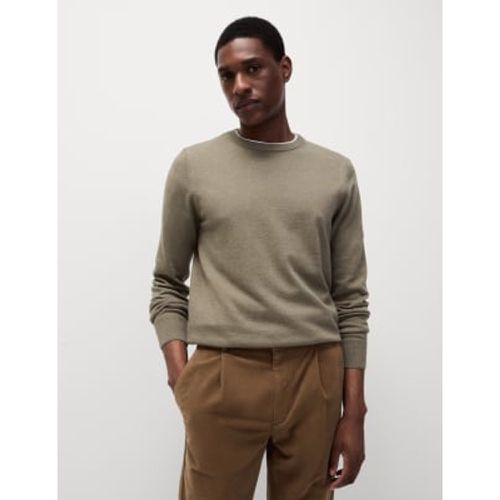 Mens Pure Cotton Crew Neck Jumper - - M&S Collection - Modalova