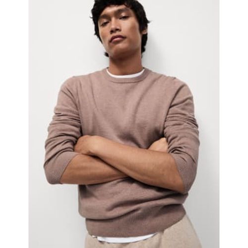 Mens Pure Cotton Crew Neck Jumper - - M&S Collection - Modalova