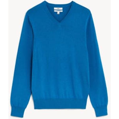 Mens Pure Cotton V-Neck Knitted Jumper - - M&S Collection - Modalova