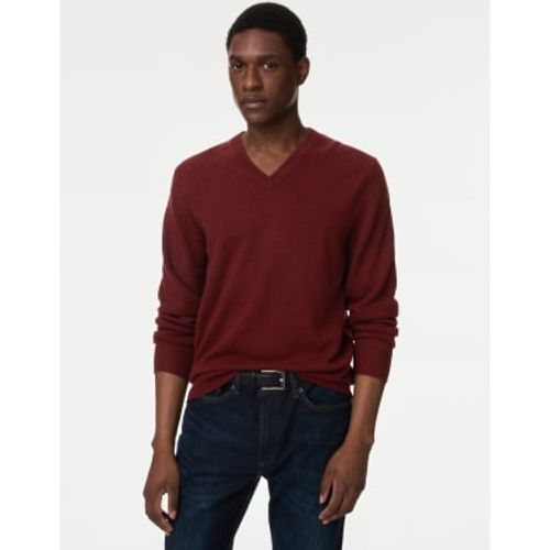 Mens Pure Extra Fine Lamsbwool V-Neck Jumper - - M&S Collection - Modalova