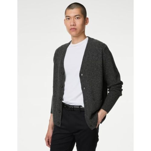 Mens Extra Fine Lambswool Rich V-Neck Cardigan - - M&S Collection - Modalova