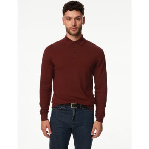 Mens Cotton Rich Knitted Polo Shirt - - M&S Collection - Modalova