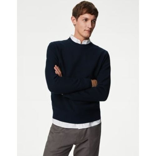 Mens Cotton Blend Textured Crew Neck Jumper - - M&S Collection - Modalova