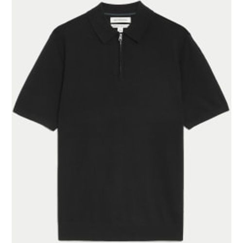 Mens Pure Extra Fine Merino Wool Knitted Polo Shirt - - Autograph - Modalova