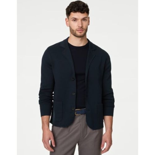 Mens Cotton Modal Knitted Blazer - - M&S Collection - Modalova