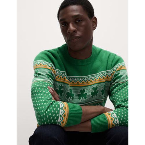 Mens Ireland Crew Neck Christmas Jumper - - M&S Collection - Modalova