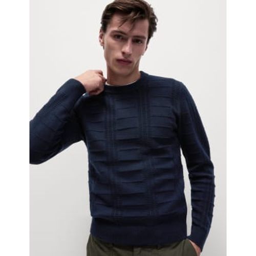 Mens Textured Crew Neck Jumper - - M&S Collection - Modalova