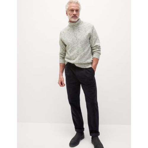 Mens Textured Roll Neck Jumper with Wool - - M&S Collection - Modalova