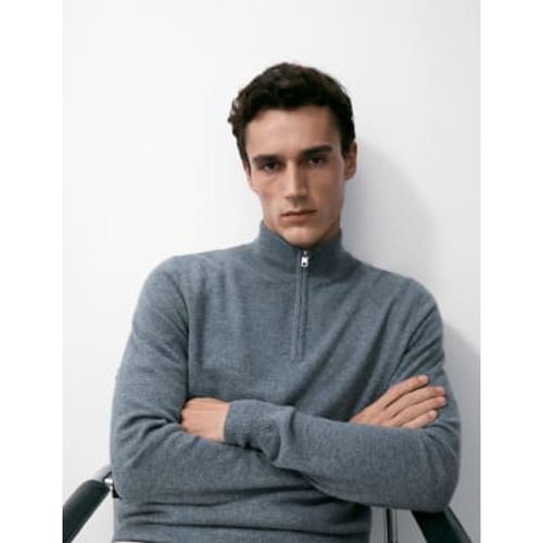 Mens Pure Cashmere Half Zip Jumper - - Autograph - Modalova