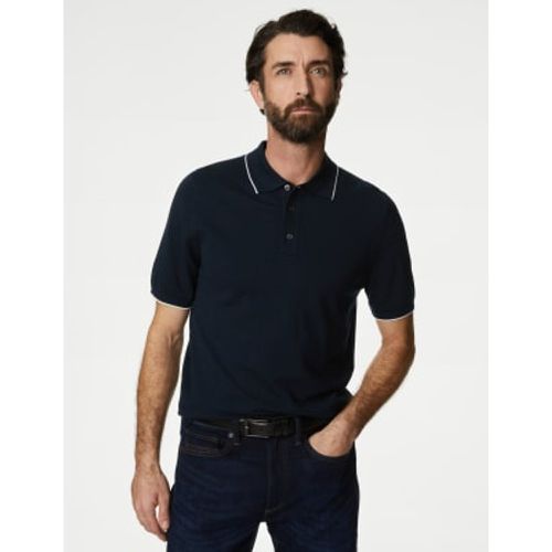 Mens Cotton Rich Short Sleeve Knitted Polo Shirt - - M&S Collection - Modalova