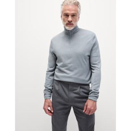 Mens Cashmilon™ High Neck Half Zip Jumper - - M&S Collection - Modalova