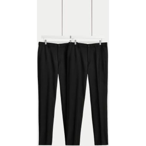 Mens 2pk Slim Fit Active Waist Trousers - /, / - M&S Collection - Modalova