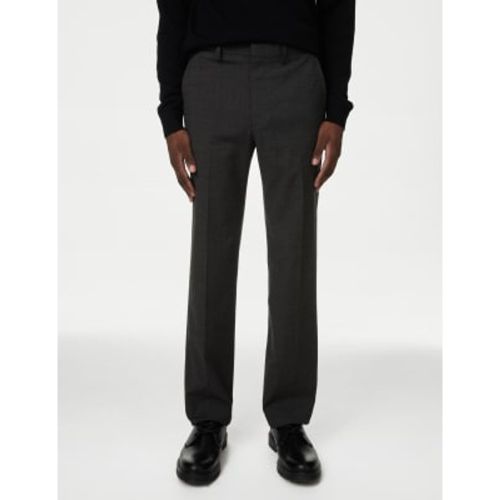 Mens Regular Fit Wool Blend Trousers - - M&S Collection - Modalova