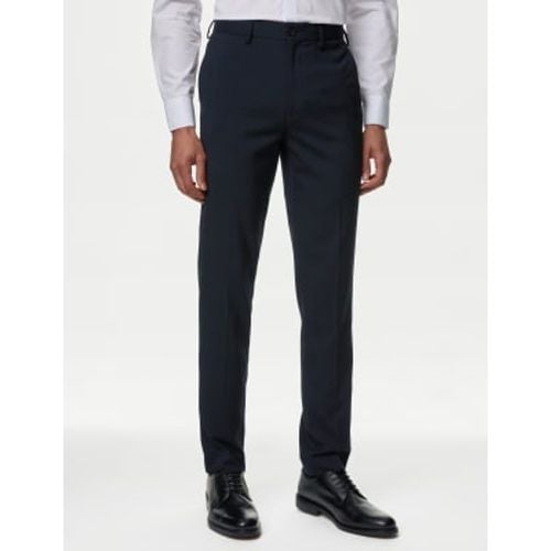 Mens Slim Fit Flat Front Stretch Trousers - - M&S Collection - Modalova