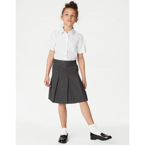 Girls Girls' Plus Fit Permanent Pleats School Skirt (2-18 Yrs) - - M&S Collection - Modalova