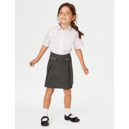 Girls 2pk Girls' Embroidered School Skirts (2-18 Yrs) - - M&S Collection - Modalova