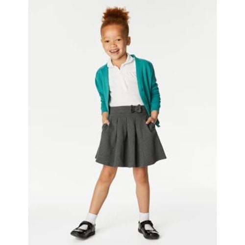 Girls 2pk Girls' Jersey Bow School Skirts (2-14 Yrs) - - M&S Collection - Modalova