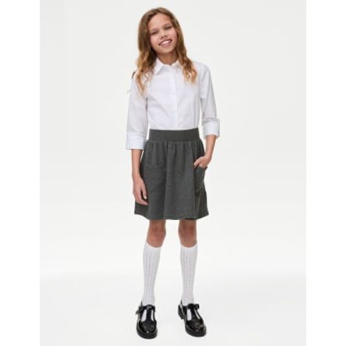 Girls Girls' Cotton Rich Skater School Skirt (2-14 Yrs) - - M&S Collection - Modalova