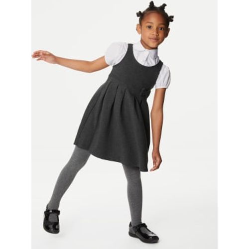 Girls Girls' Jersey Bow School Pinafore (2-12 Yrs) - - M&S Collection - Modalova