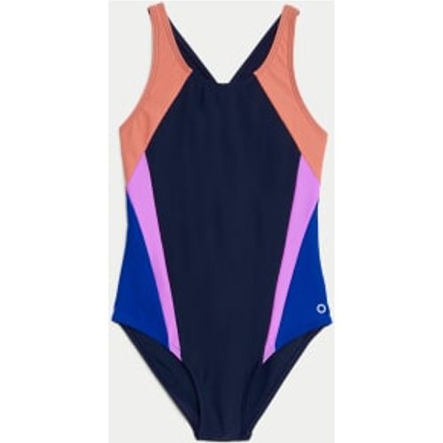 Girls Colour Block Swimsuit (6-16 Yrs) - - Goodmove - Modalova